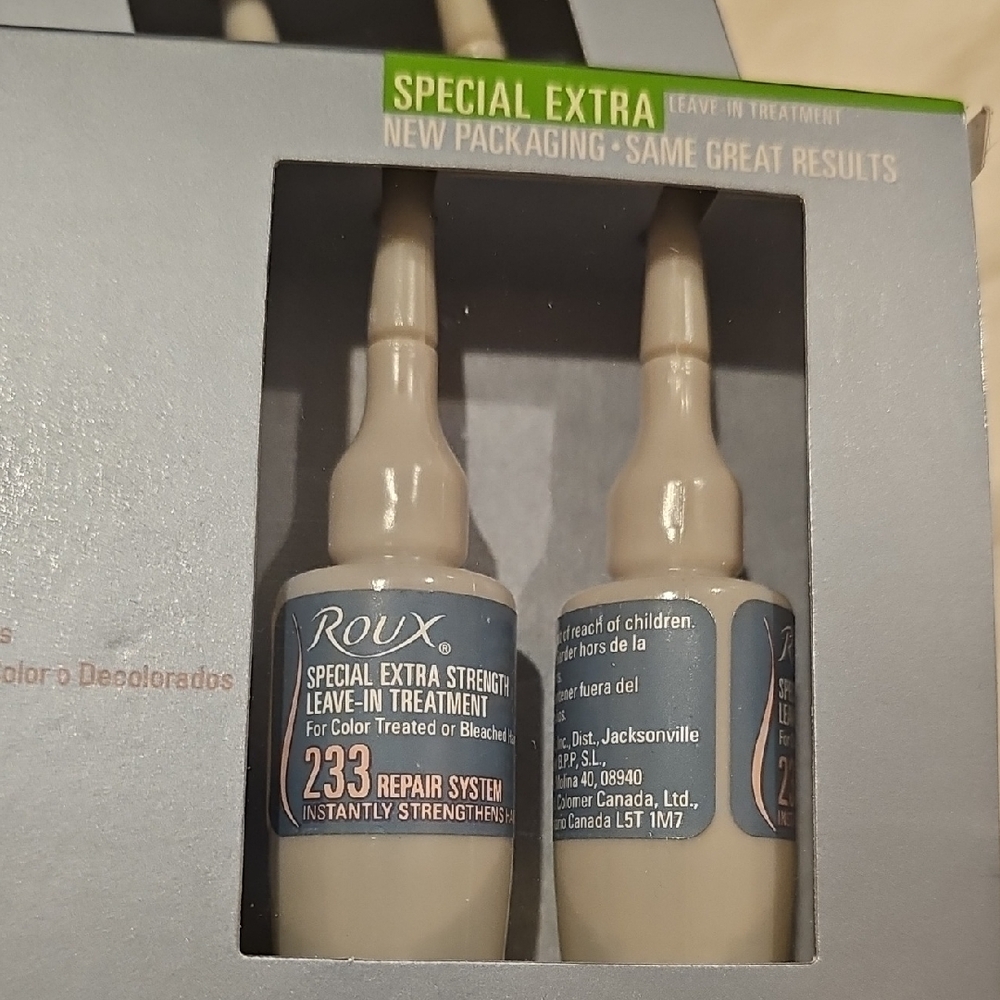 Roux Special Extra Strength Leave-In Treatment 233 Repair System 3-pack box